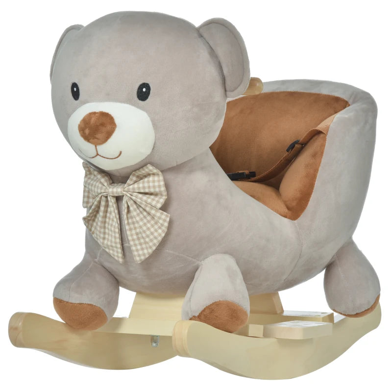 HOMCOM Children's Rocking Bear - Grey