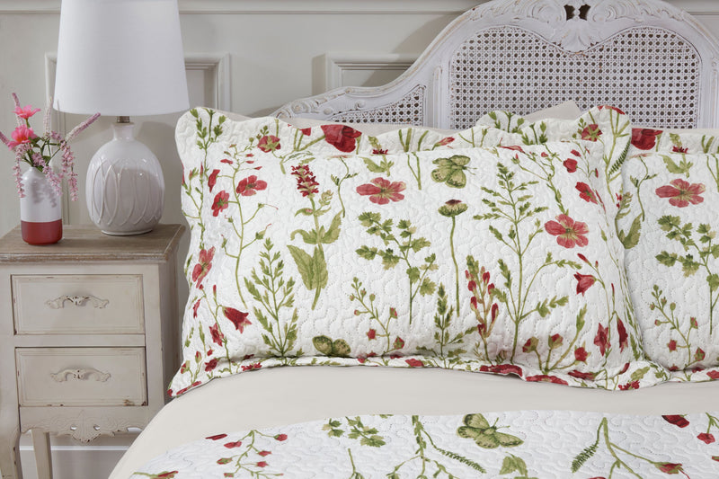 Poppy - Quilted Patchwork Bedspread Set