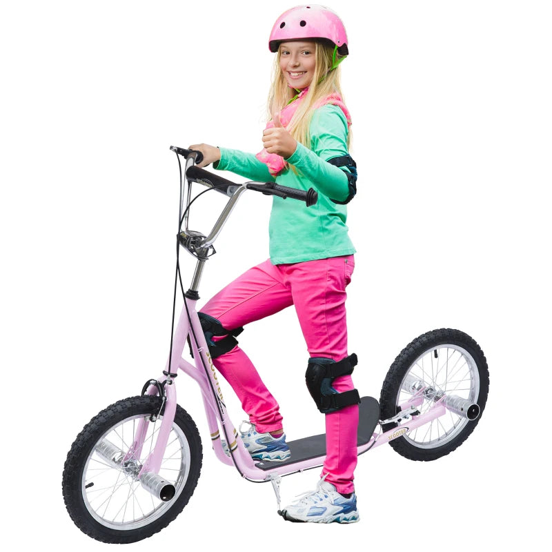 HOMCOM Teen Push Scooter -  Pink