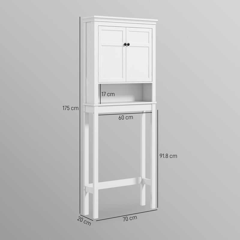 HOMCOM Over Toilet Storage Unit 3-Tier Freestanding Washing Machine Cabinet