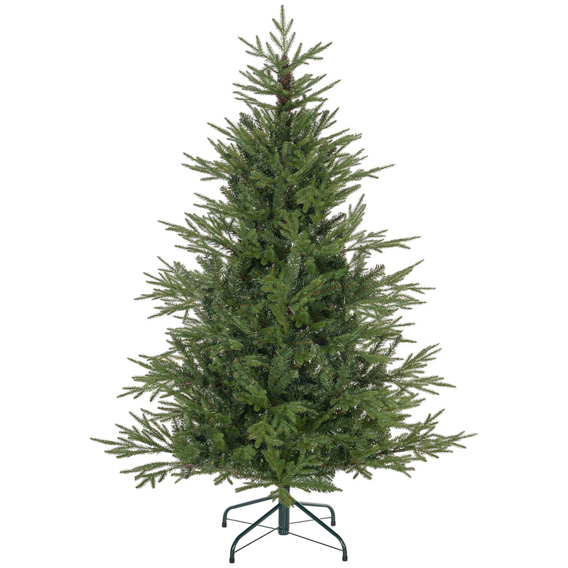 HOMCOM Artificial Christmas Tree with Realistic Hinged Branches, Green