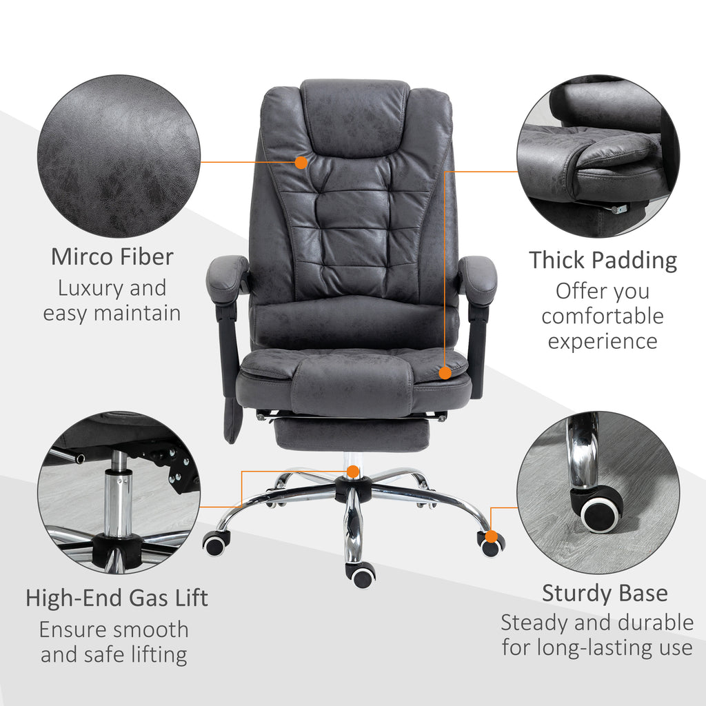 Vinsetto Executive Office Chair with Vibration Massage, Heating, Black