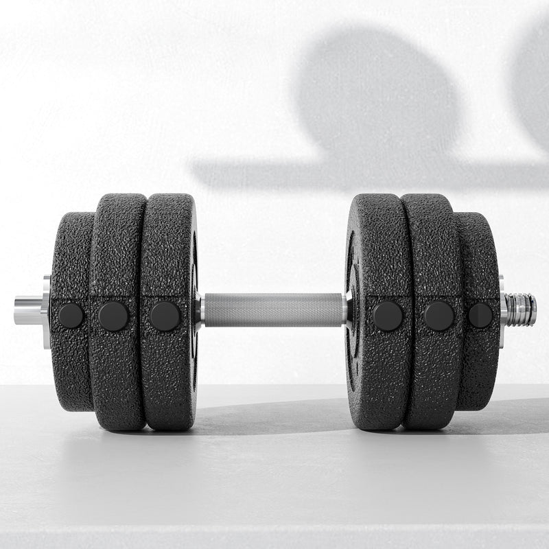 HOMCOM 30KG Adjustable Dumbbells Weight Set Hand Weight for Body Fitness