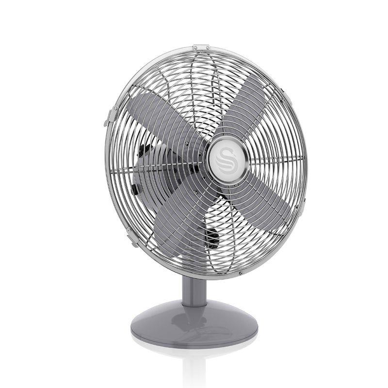 Swan Retro Desk Fan 12"  - Grey