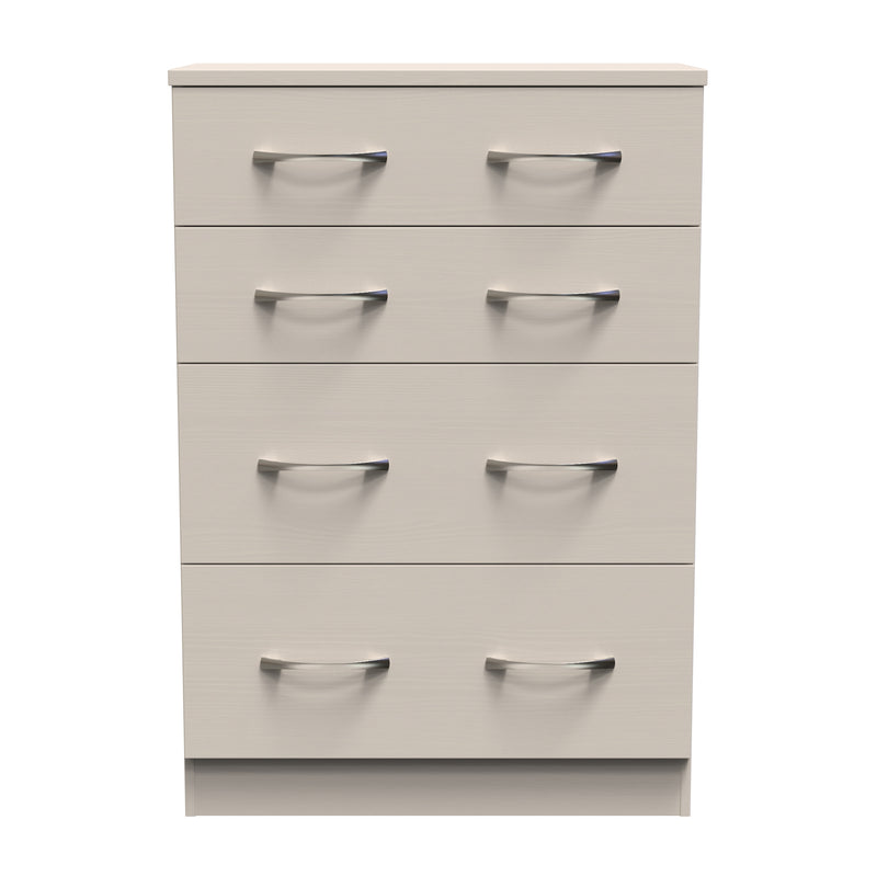 Seville Ready Assembled Chest Of Drawers with 4 Drawers - Kashmir Ash / Kashmir Ash