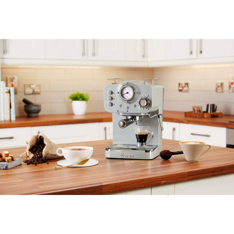 swan nordic espresso pump machine grey