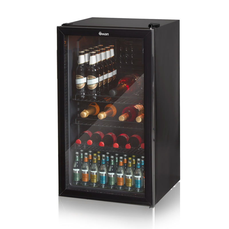 Swan Undercounter Fridge & Wine Cooler 80L  - Black