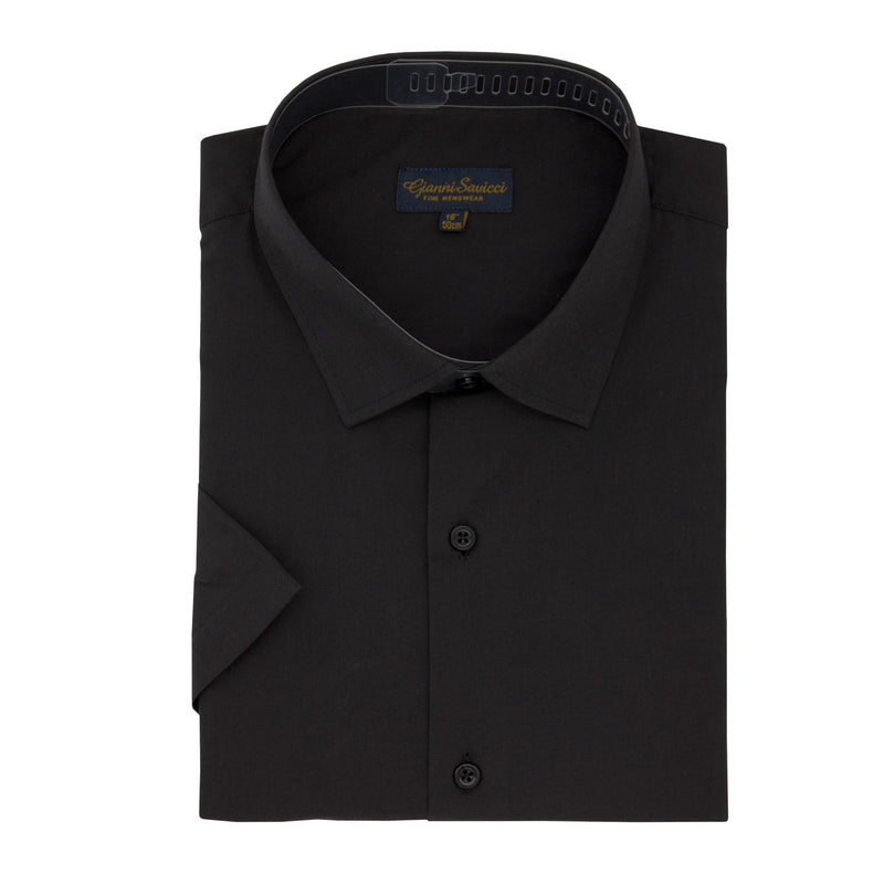 Gianni Savicci Short Sleeve Formal Shirt - Black