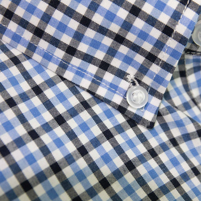 Gianni Savicci  Regular Fit Checked Shirt - Blue  &  Navy