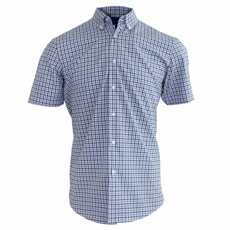 Gianni Savicci  Regular Fit Checked Shirt - Blue  &  Navy