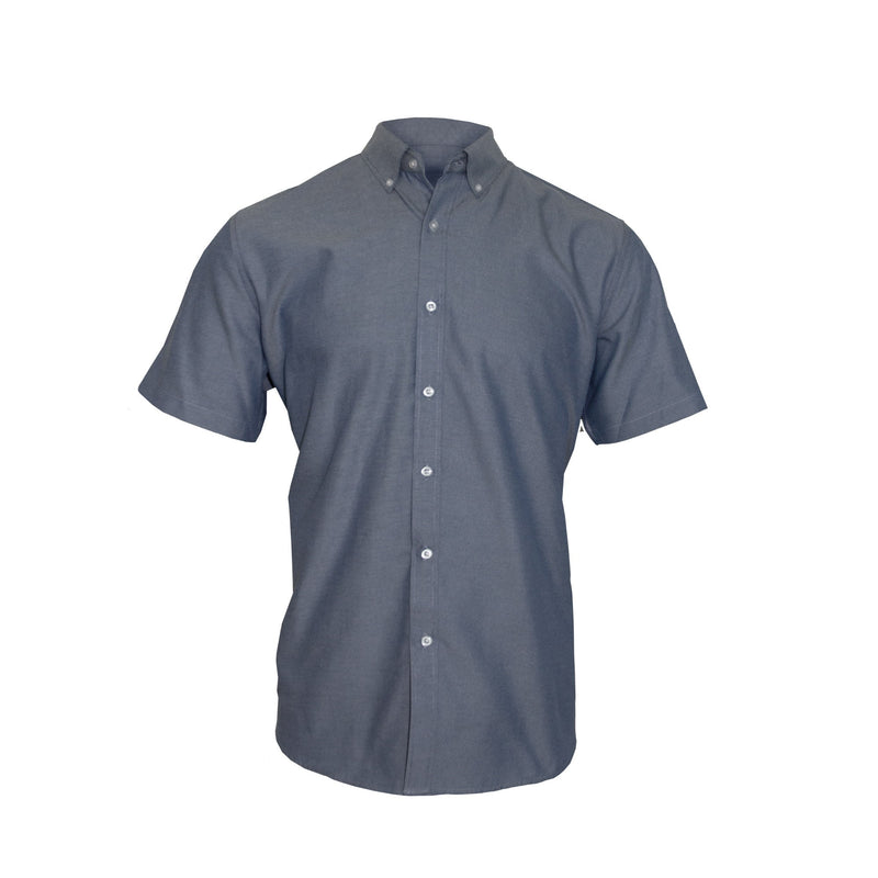 Gianni Savicci Short Sleeve Oxford Shirt  - Blue