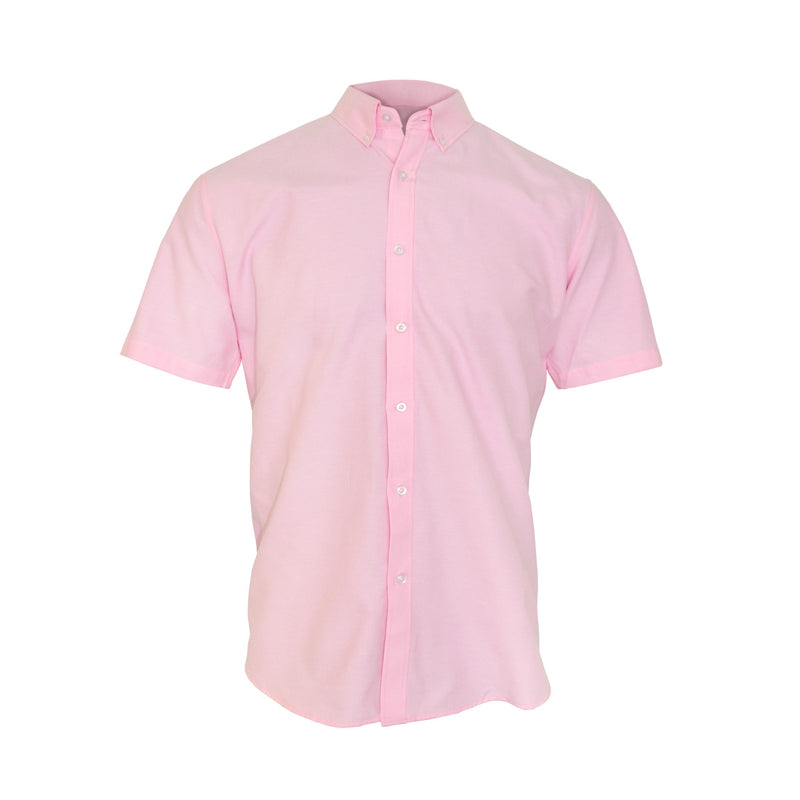 Gianni Savicci Short Sleeve Oxford Shirt - Pink