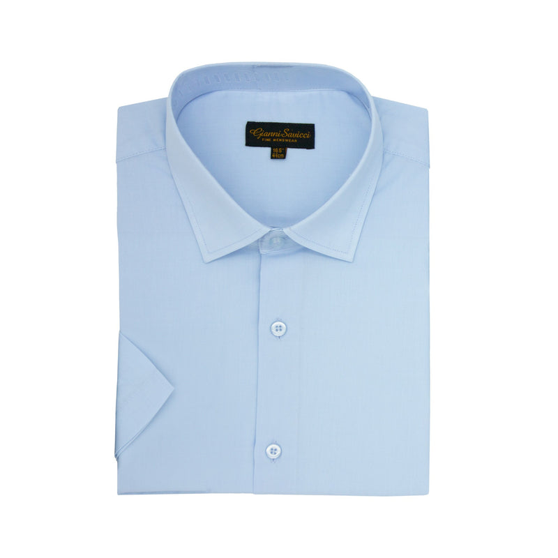 Gianni Savicci Short Sleeve Formal Shirt - Sky