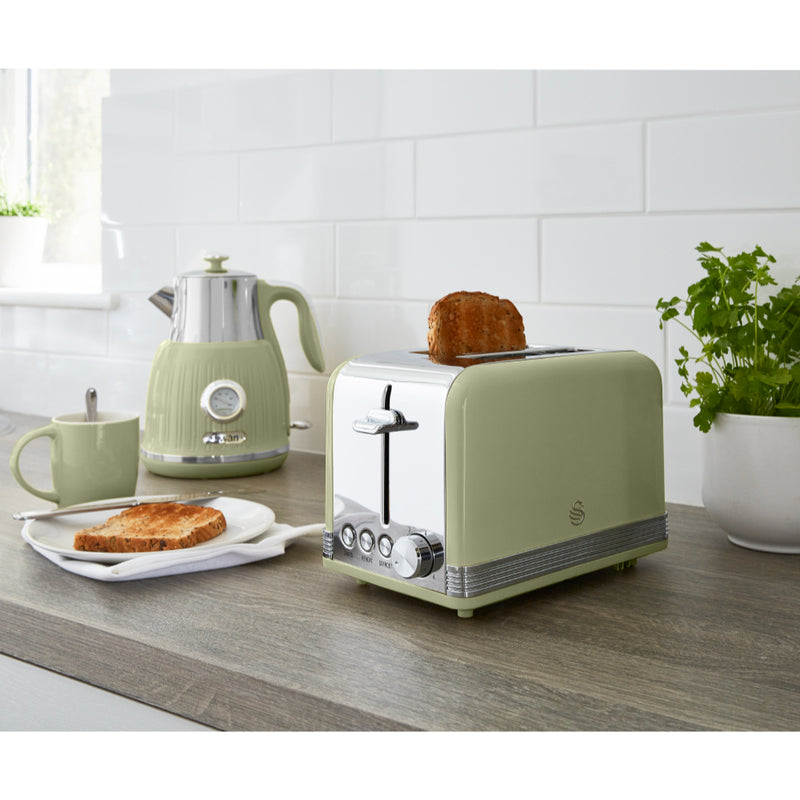 Swan Retro 2 Slice Toaster  - Green