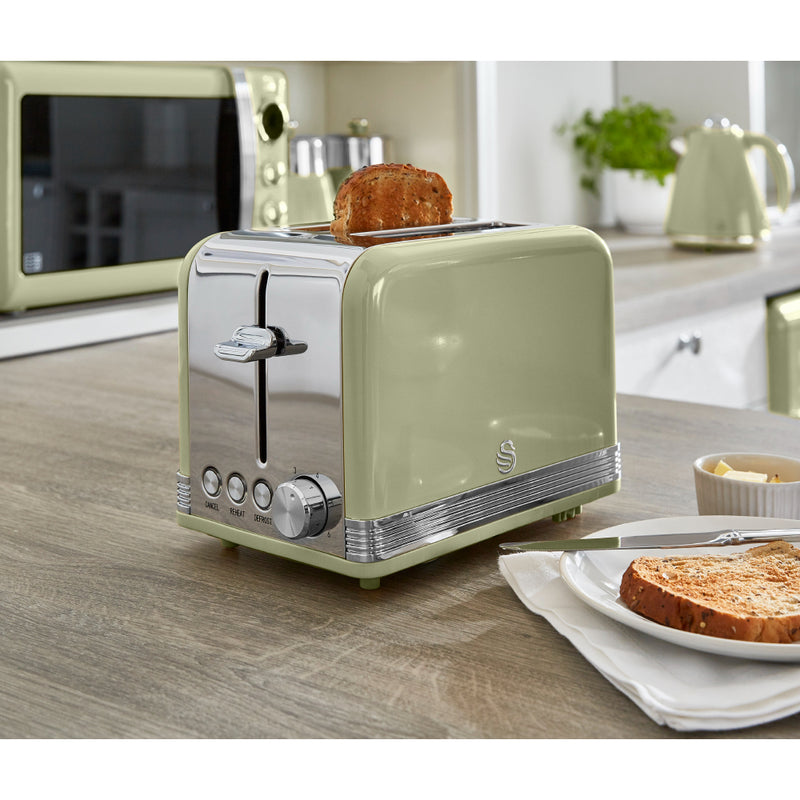 Swan Retro 2 Slice Toaster  - Green