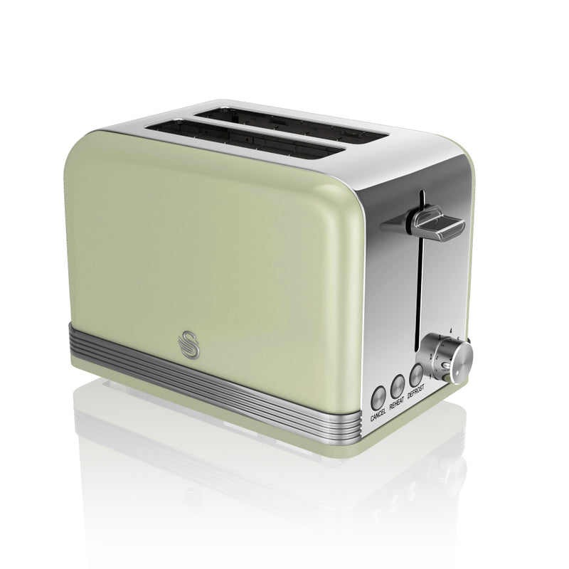 Swan Retro 2 Slice Toaster  - Green