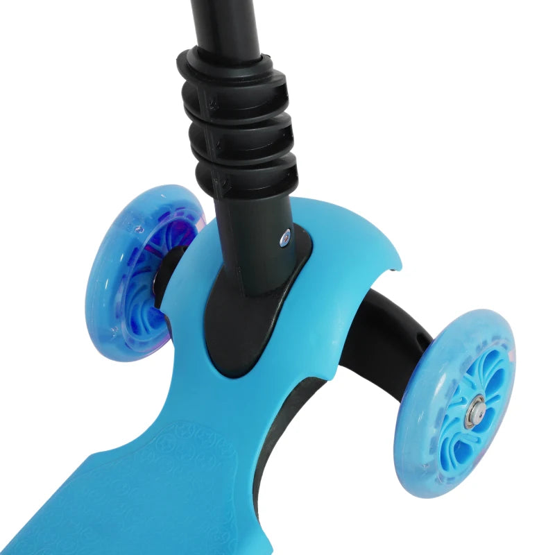 HOMCOM 5-in-1 Children's  Kick Scooter W/Removable Seat-Blue