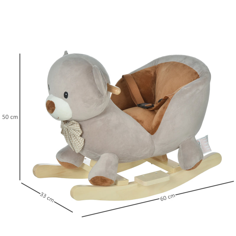 HOMCOM Children's Rocking Bear - Grey