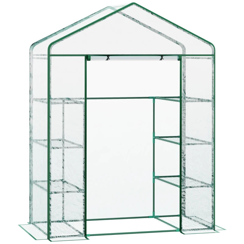 Outsunny Mini Greenhouse with 4 Tier 143 L x 73W x 195H cm