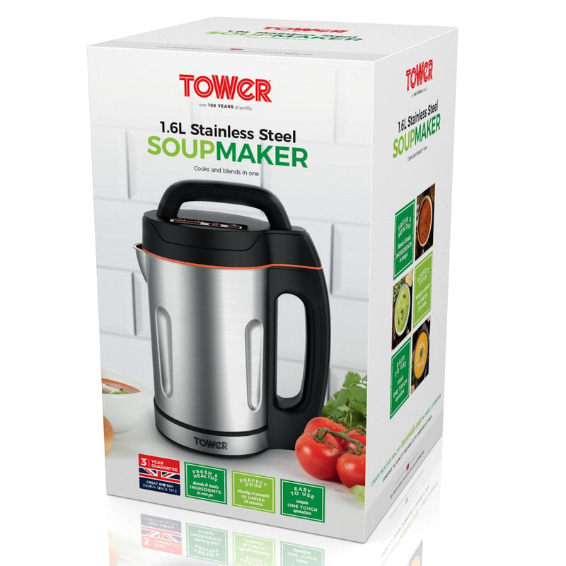 Tower Soup Maker 1.6L  - Stainless Steel