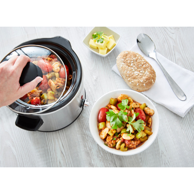 Tower Infinity Slow Cooker 1.5L  - Stainless Steel - Economical 120W