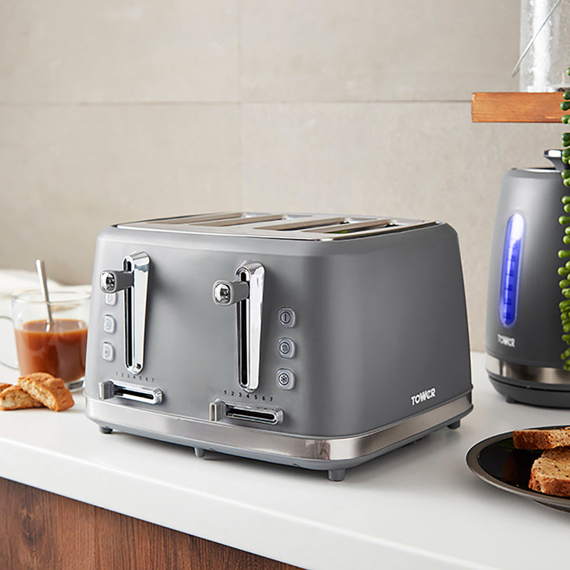 Tower Odyssey 4 Slice Toaster  - Grey