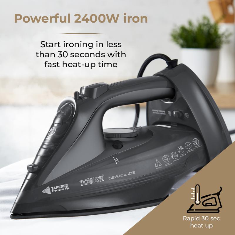 Tower Cord Cordless Steam Iron 2400w  - Grey