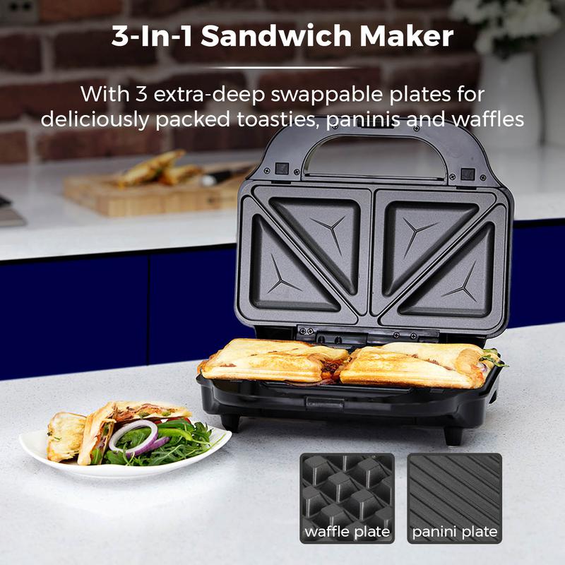 Tower Deep Fill Sandwich Maker 3in1