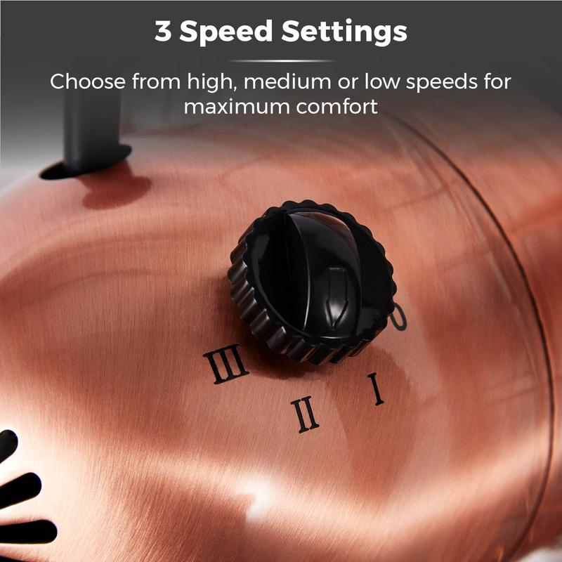 Tower Metal Desk Fan 12"  - Copper