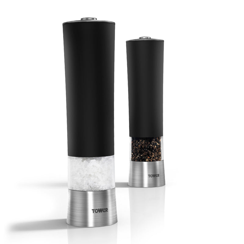 Tower Linear Salt & Pepper Mill Black