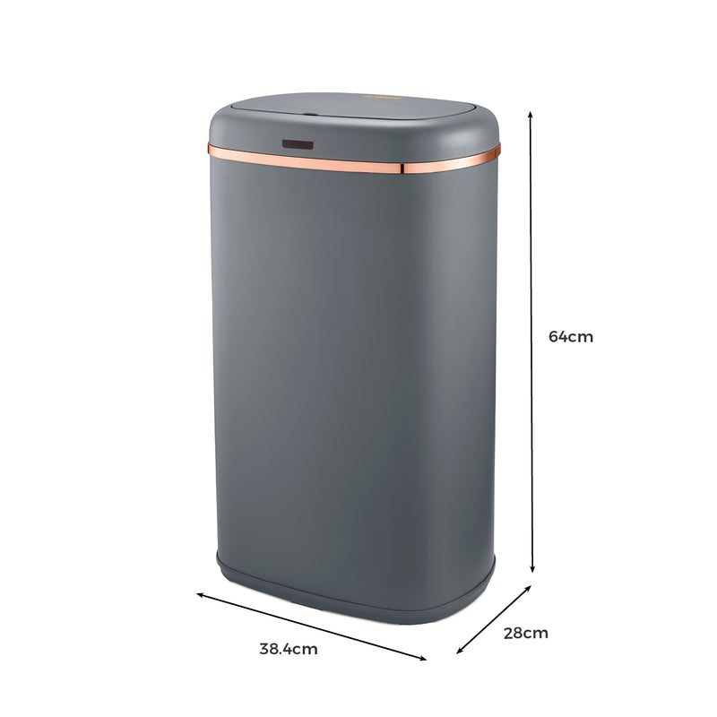 Tower Square Sensor Bin 58L  - Grey