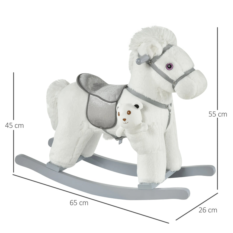 HOMCOM Children's Rocking Horse - White