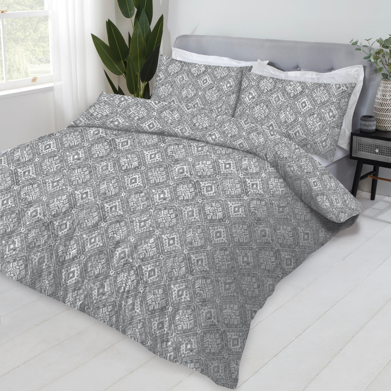 Lewis's Aaliyah Duvet Set - Grey