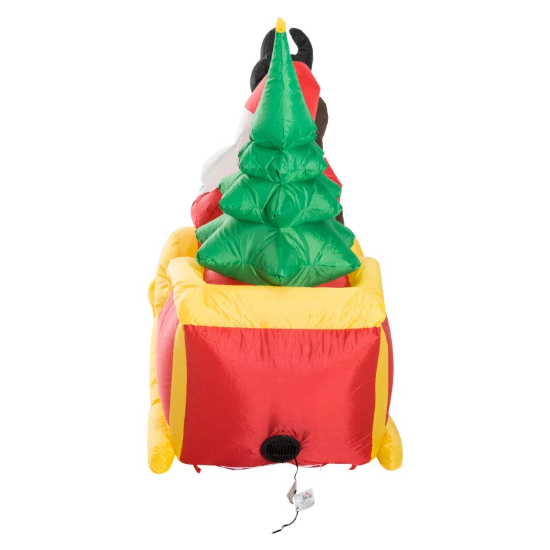 HOMCOM Christmas Inflatable Santa Sleigh with Reindeers 7ft