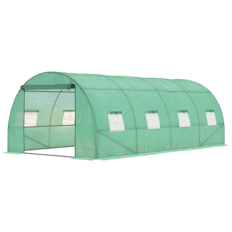 Outsunny Greenhouse Tunnel 6 x 3 m - Green