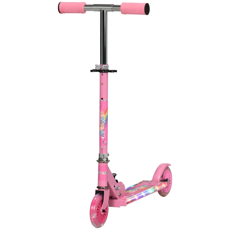 HOMCOM Kids Scooter  for Ages 3-7 Years - Pink