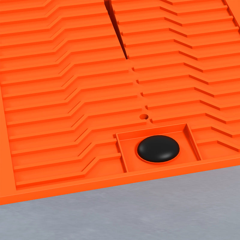 DURHAND 2.5 Ton Plastic Car Lifting Ramps Automotive Vehicle Garage, Orange