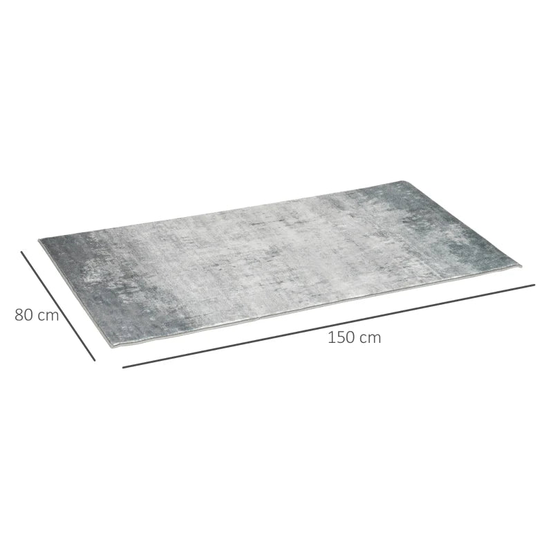 HOMCOM Modern Ink Render Area Rug 150 x 80cm - Grey