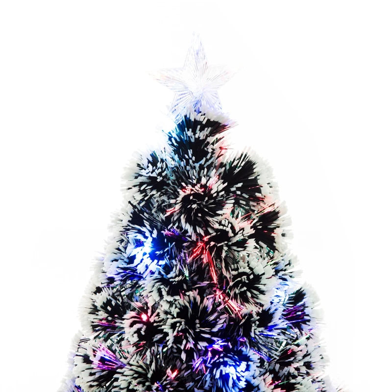 Christmas Time 3ft 90cm Green/White Artificial Christmas Tree W/ Prelit LED Lights-Multicolor