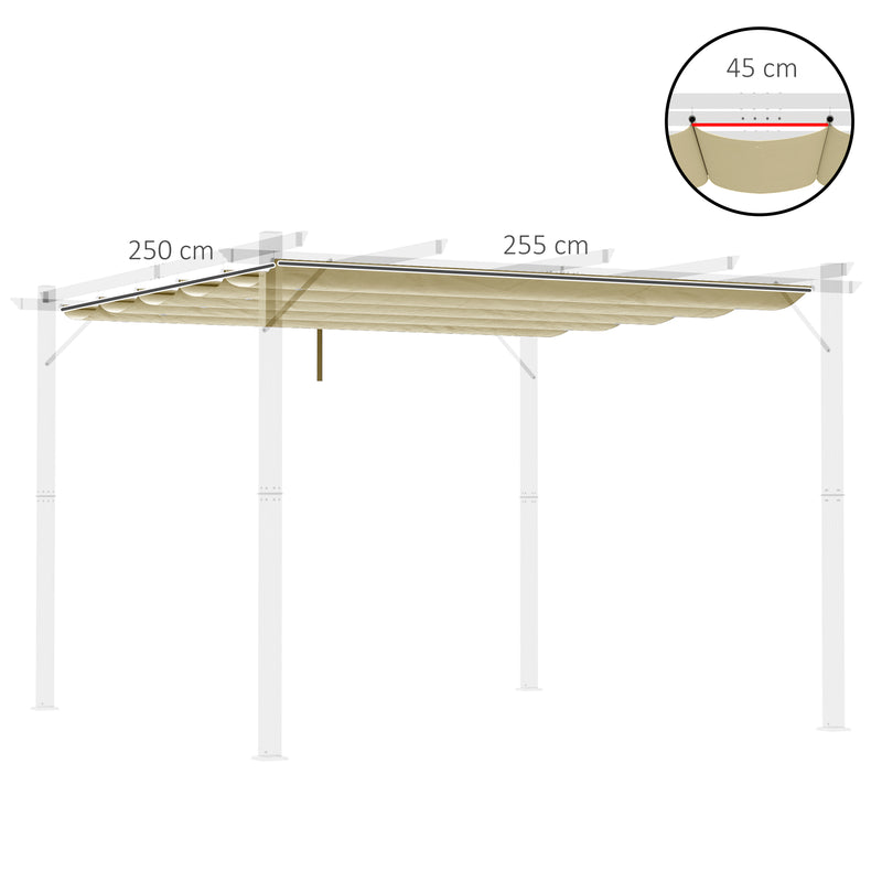 Outsunny Pergola Shade Cover Replacement Canopy for Pergola, Beige