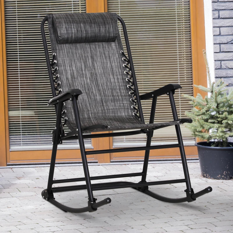 Outsunny folding rocking online chair