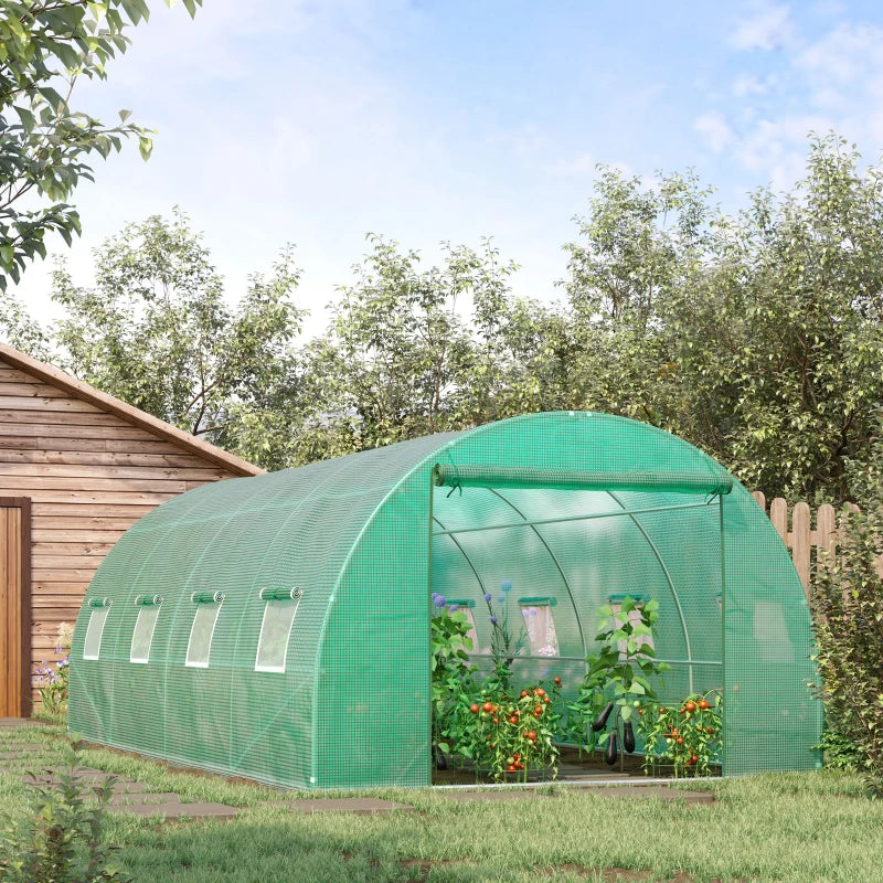 Outsunny Greenhouse Tunnel 6 x 3 m - Green