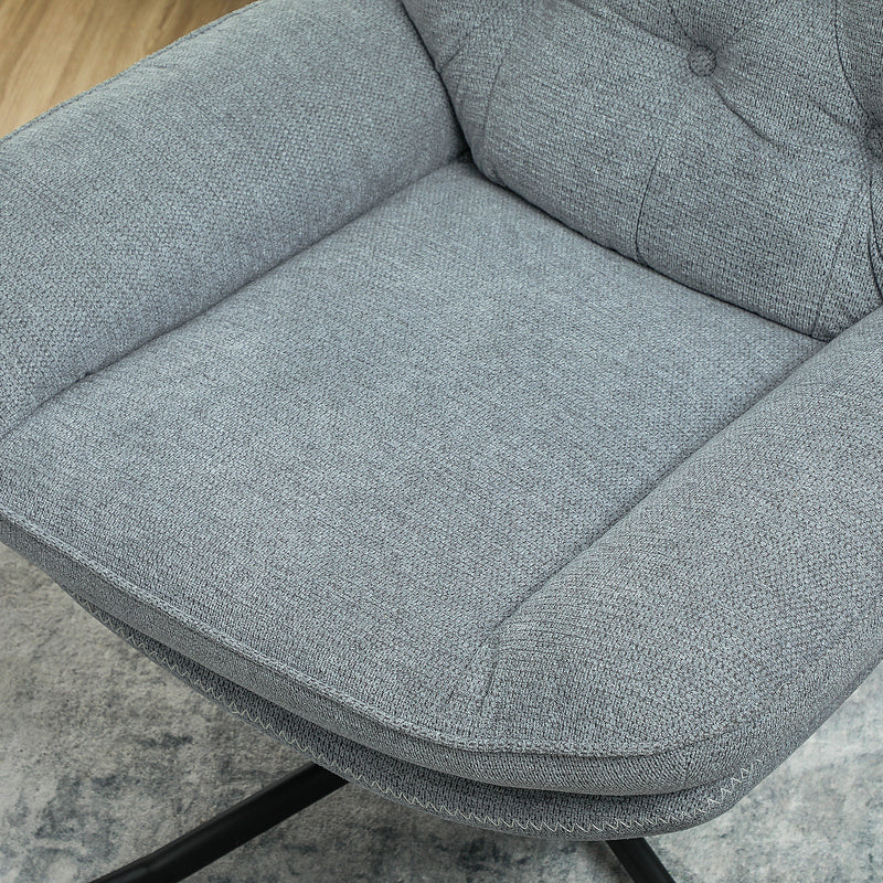 HOMCOM Accent Chair with Water-Repellent Chenille Fabric