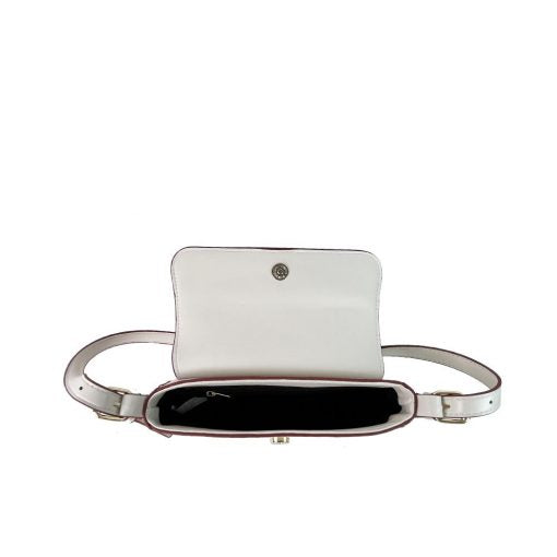 Amanda Faux Leather Shoulder Bag -Ivory