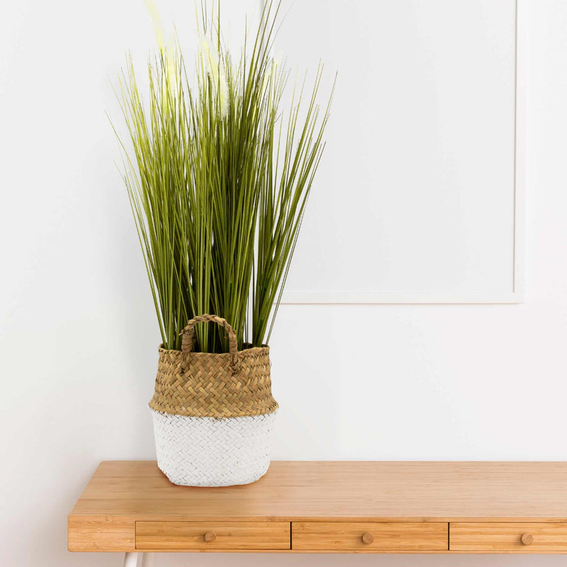 Wild Grass In A Wicker Basket