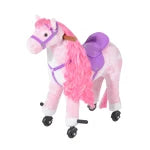 HOMCOM Children's  Walking Horse W/Sound-Pink