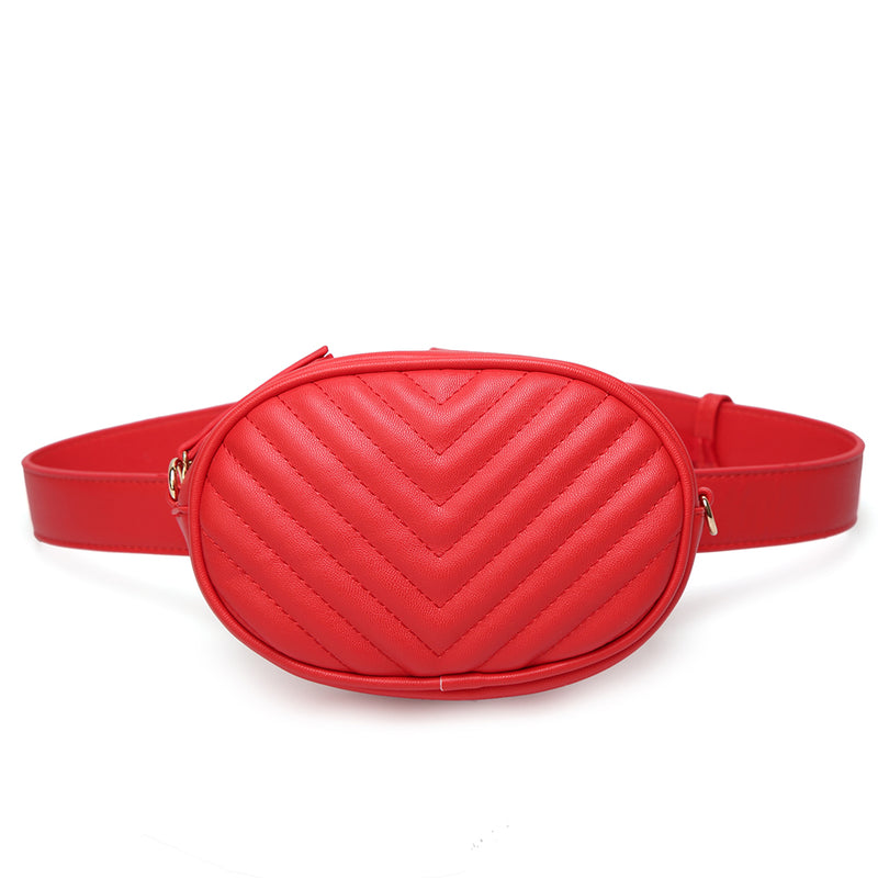 Balin Belt Crossbody Bag -Red