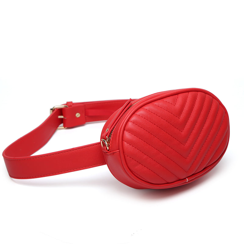 Balin Belt Crossbody Bag -Red