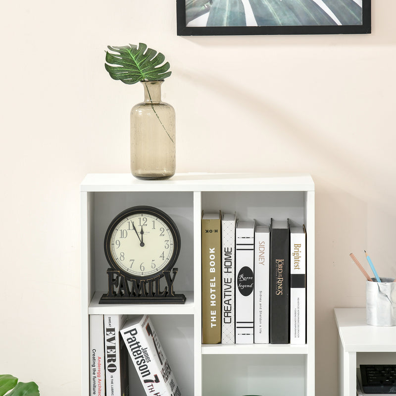 HOMCOM Bookcase Modern Bookshelf Cabinet for Home Office White