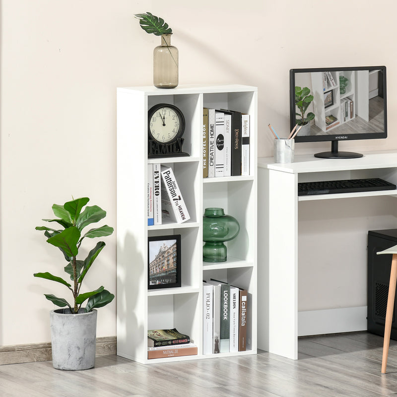 HOMCOM Bookcase Modern Bookshelf Cabinet for Home Office White